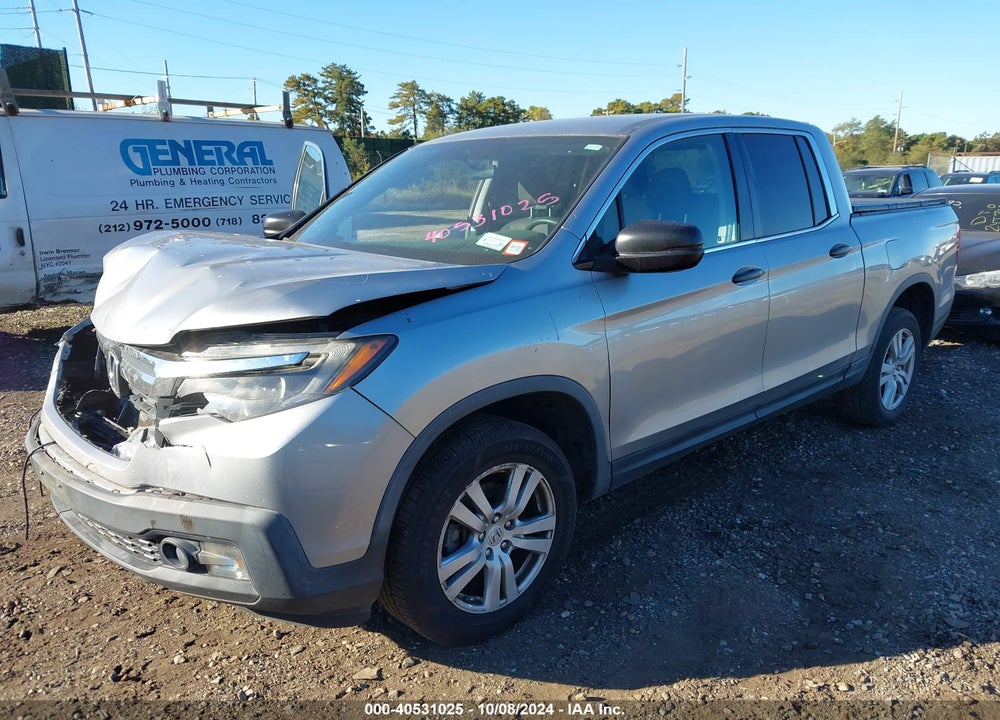 2017 HONDA RIDGELINE RT VIN: 5FPYK3F2XHB012040