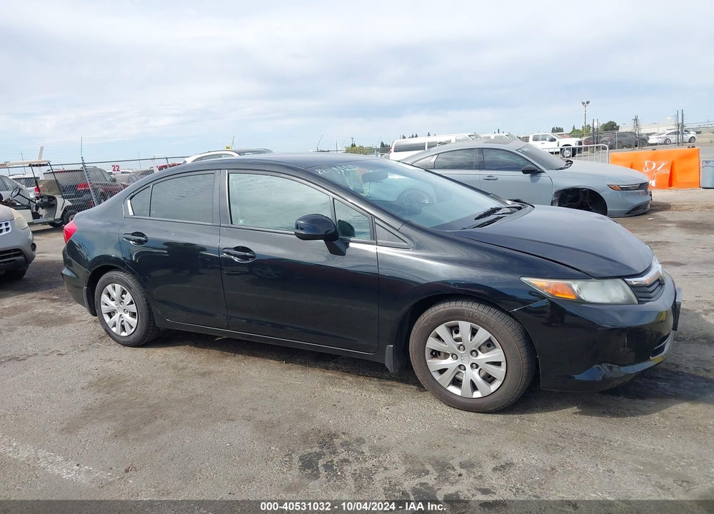 2012 HONDA CIVIC LX VIN: 19XFB2F53CE359664