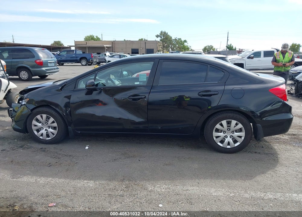 2012 HONDA CIVIC LX VIN: 19XFB2F53CE359664