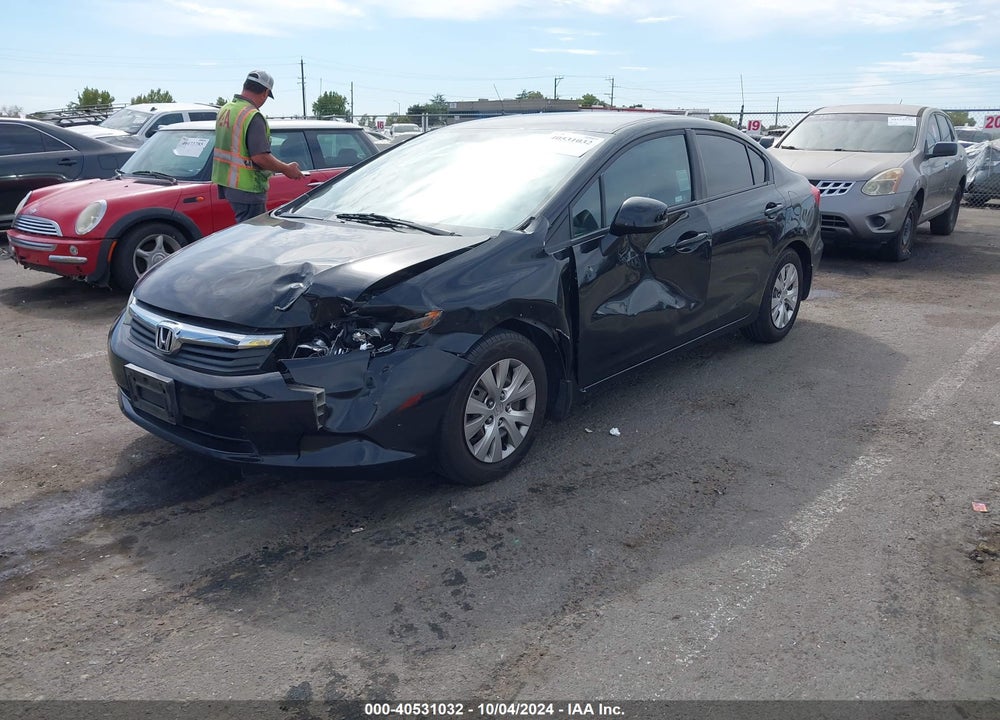 2012 HONDA CIVIC LX VIN: 19XFB2F53CE359664