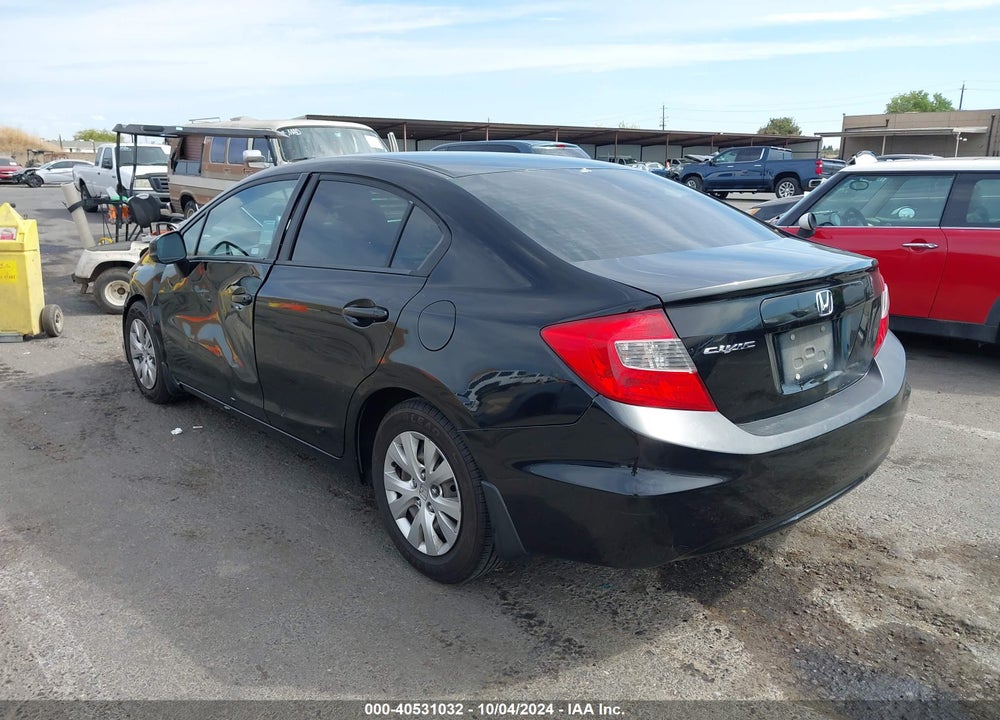 2012 HONDA CIVIC LX VIN: 19XFB2F53CE359664