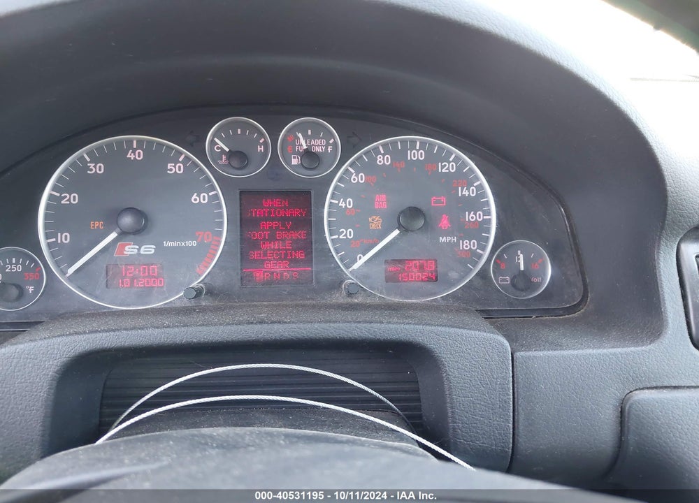 2002 AUDI S6 AVANT VIN: WAUXU64B52N115326