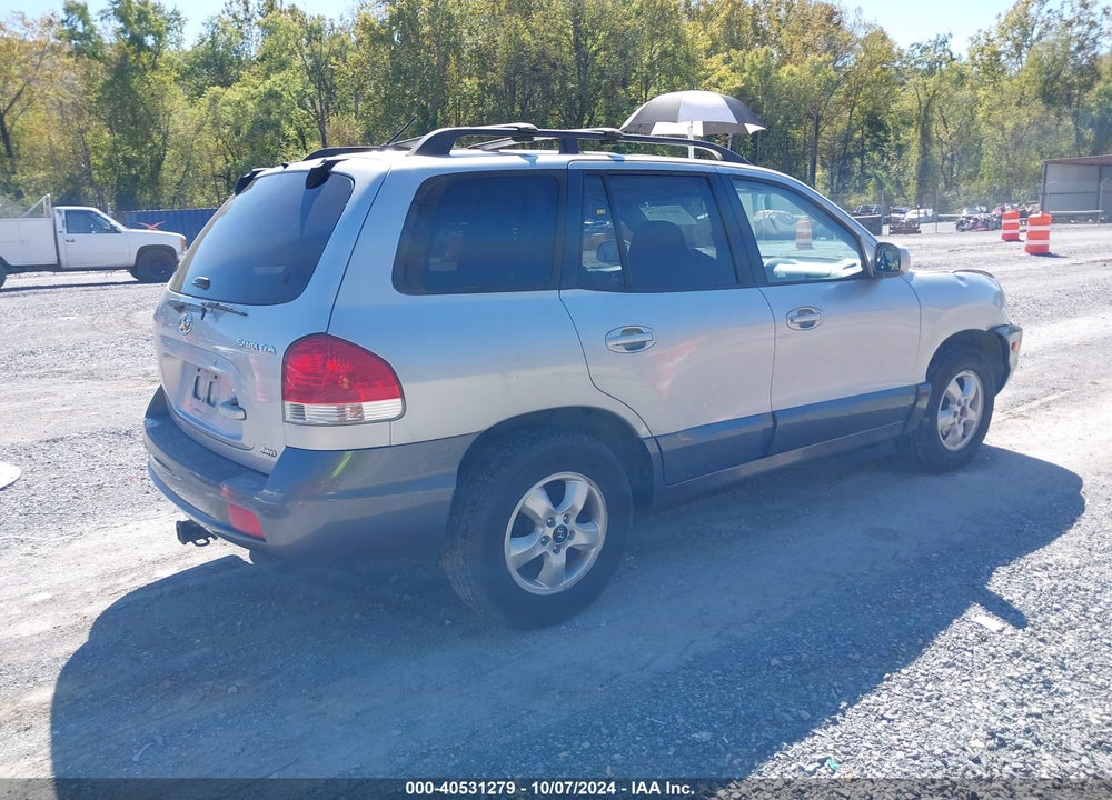 2006 HYUNDAI SANTA FE GLS VIN: KM8SC73D96U044664