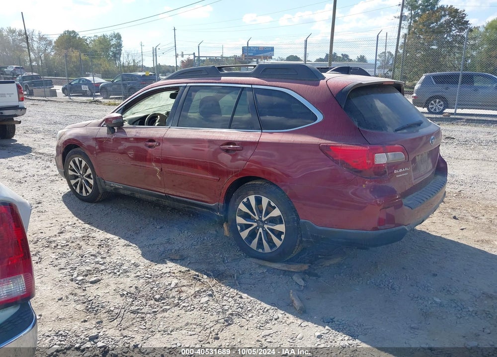 2016 SUBARU OUTBACK 2.5I LIMITED VIN: 4S4BSBLC7G3230790