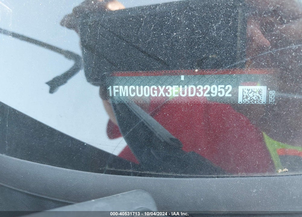 2014 FORD ESCAPE SE VIN: 1FMCU0GX3EUD32952