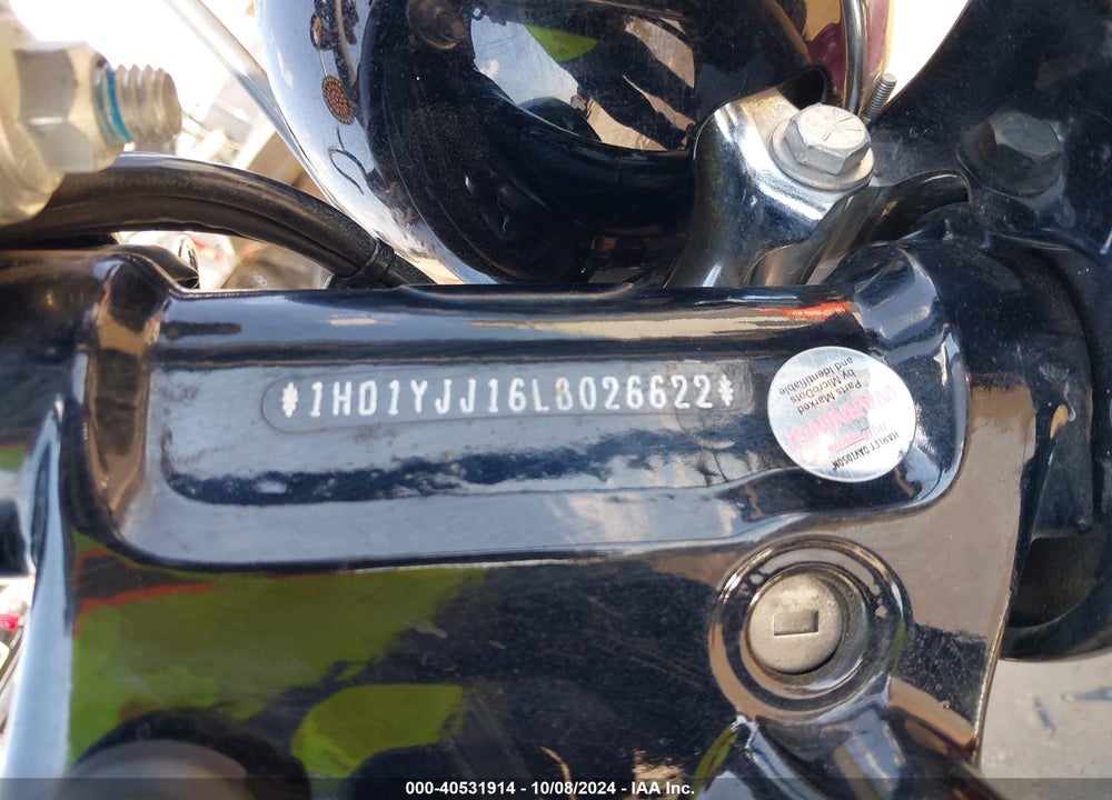 2020 HARLEY-DAVIDSON FXBB VIN: 1HD1YJJ16LB026622