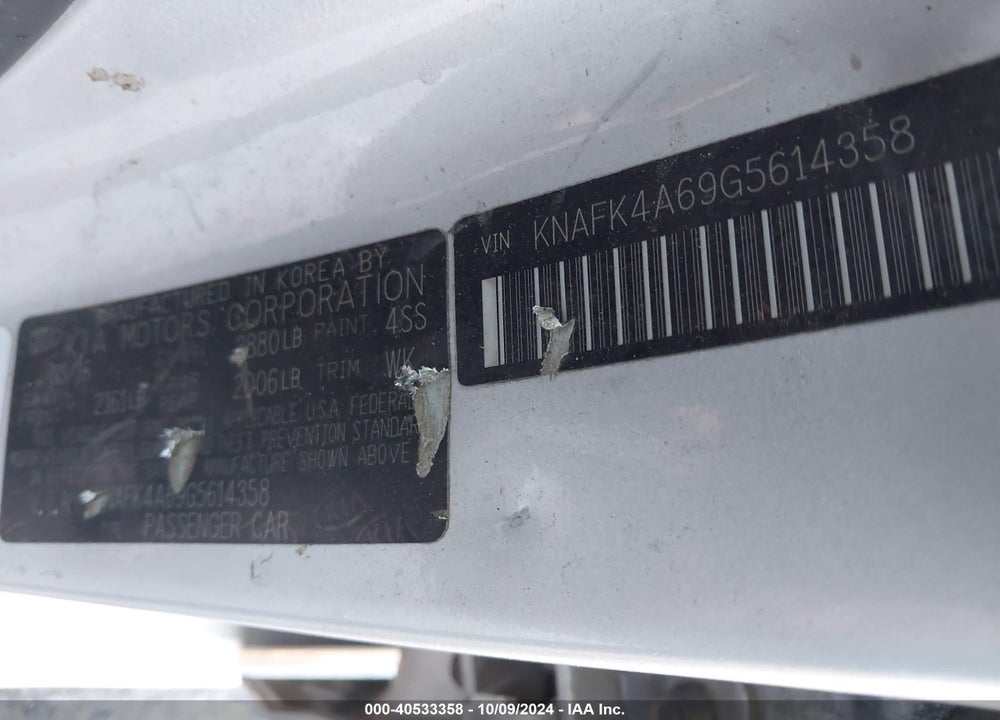 2016 KIA FORTE LX VIN: KNAFK4A69G5614358