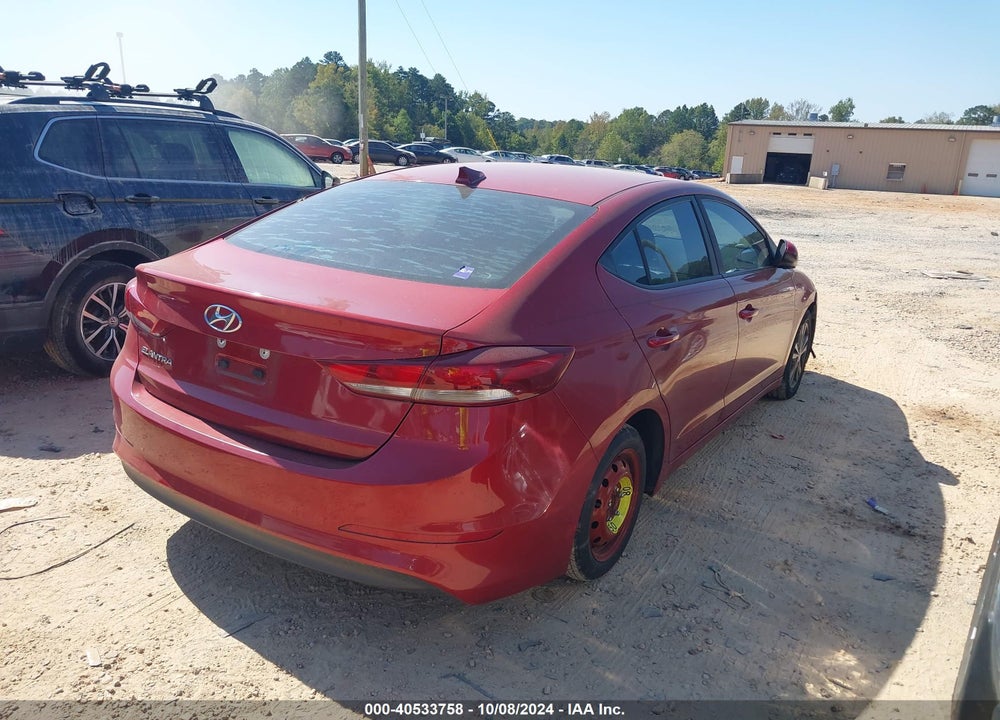2017 HYUNDAI ELANTRA VIN: KMHD84LF4HU241173