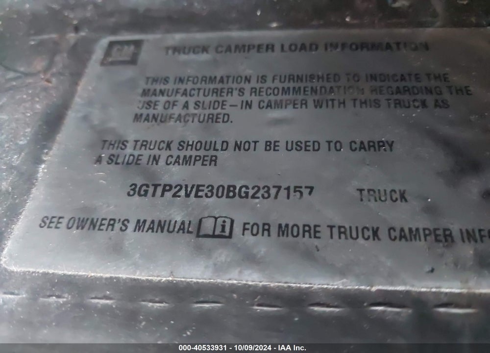 2011 GMC SIERRA 1500 SLE VIN: 3GTP2VE30BG237157