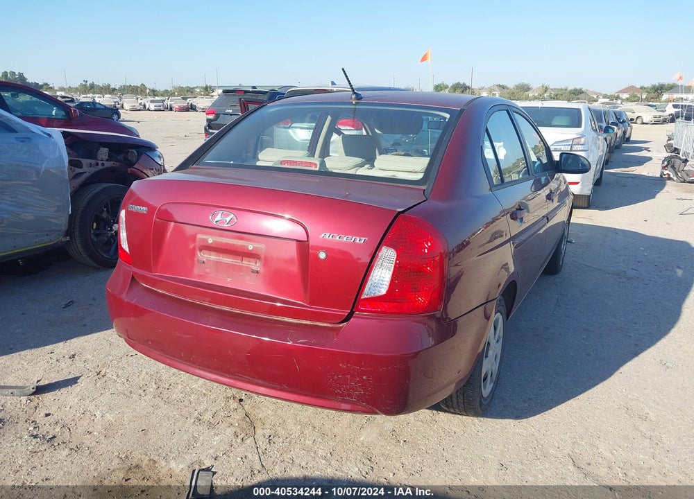 2007 HYUNDAI ACCENT GLS VIN: KMHCN46C77U106032
