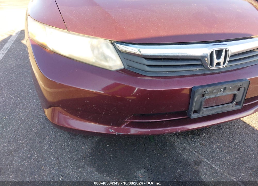 2012 HONDA CIVIC LX VIN: 19XFB2F50CE384070
