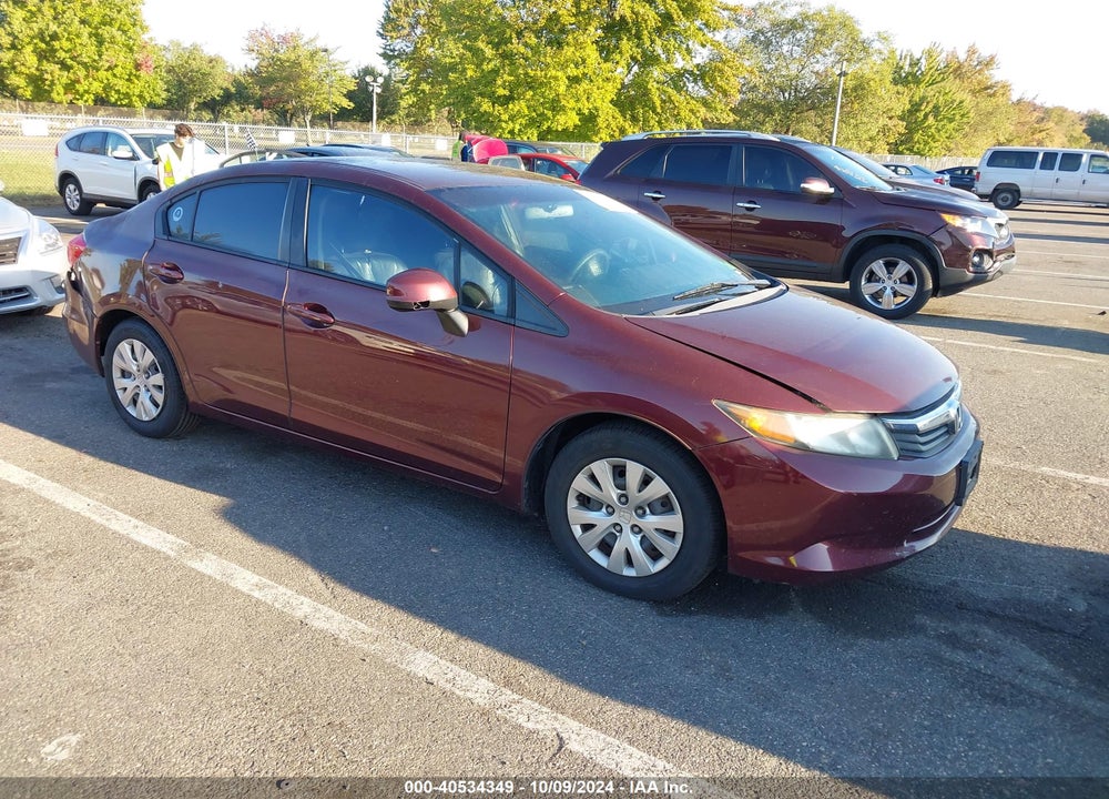 2012 HONDA CIVIC LX VIN: 19XFB2F50CE384070