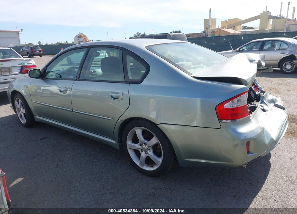 2009 SUBARU LEGACY 2.5I VIN: 4S3BL616797213800
