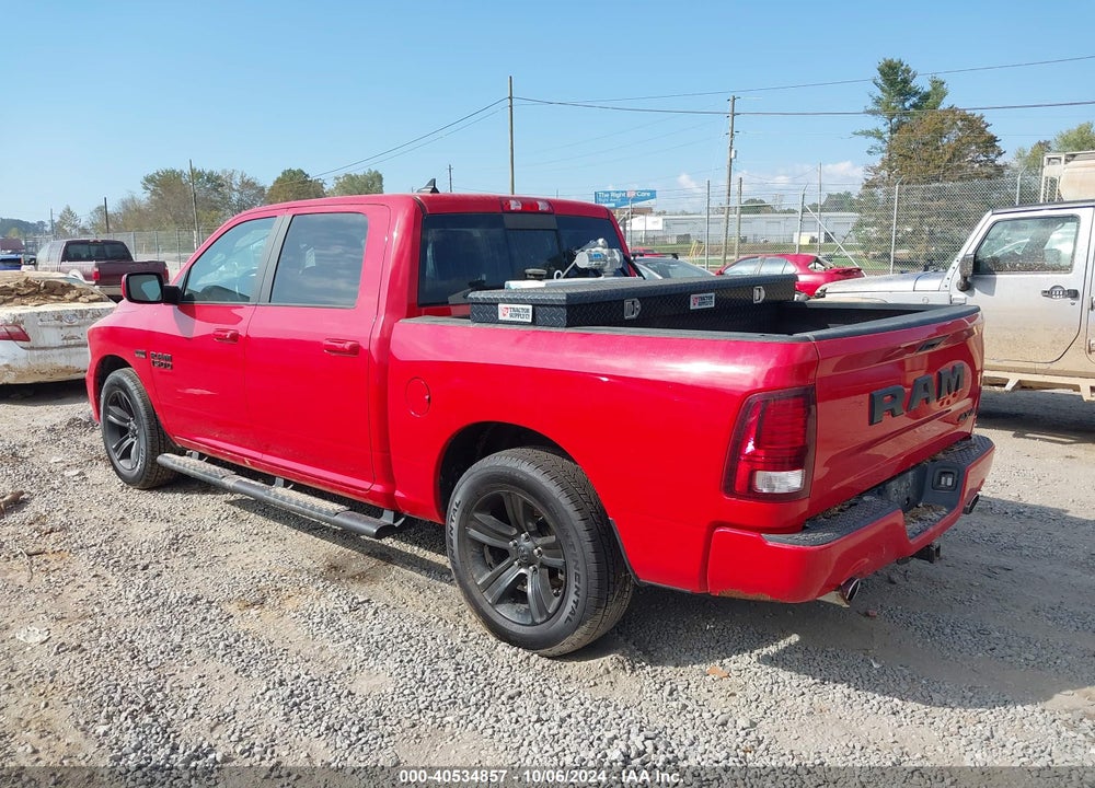 2017 RAM 1500 NIGHT 4X4 5'7 BOX VIN: 1C6RR7MT9HS600338