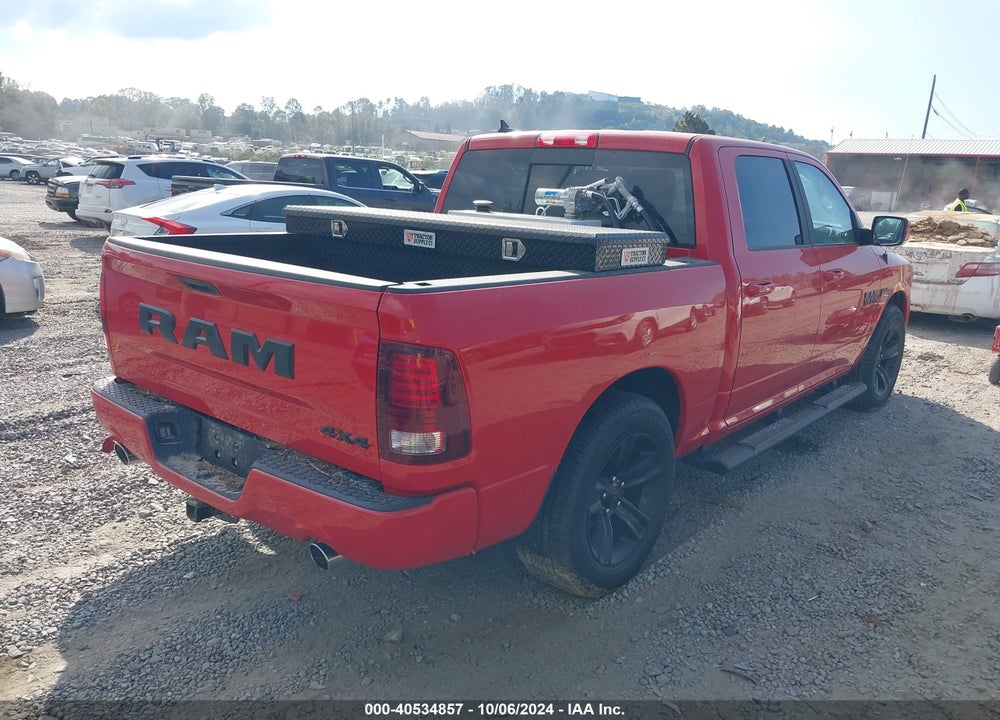 2017 RAM 1500 NIGHT 4X4 5'7 BOX VIN: 1C6RR7MT9HS600338