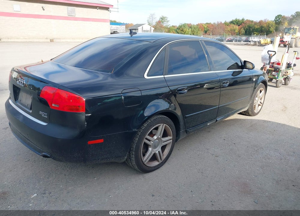 2008 AUDI A4 2.0T VIN: WAUDF78E18A096295