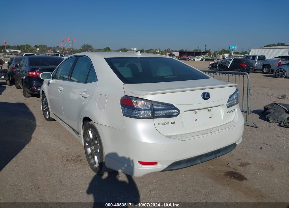2010 LEXUS HS 250H VIN: JTHBB1BA0A2025743