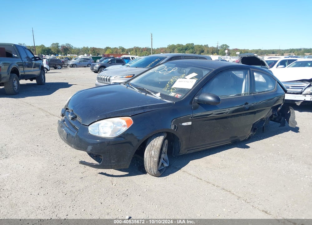 2008 HYUNDAI ACCENT GS VIN: KMHCM36C78U065058