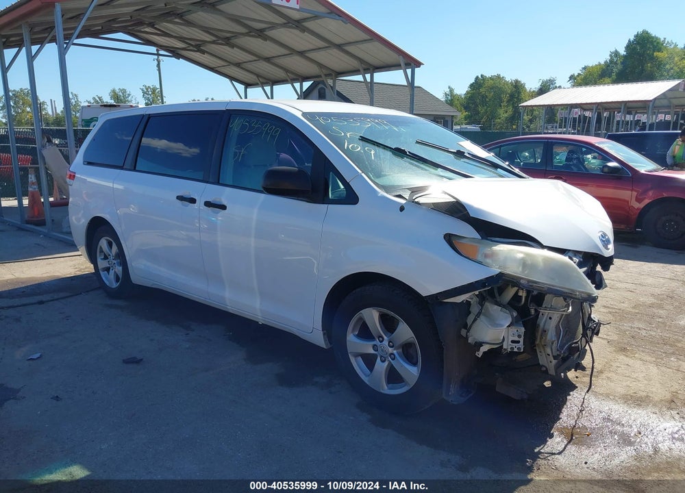 2013 TOYOTA SIENNA L V6 7 PASSENGER VIN: 5TDZK3DCXDS295506