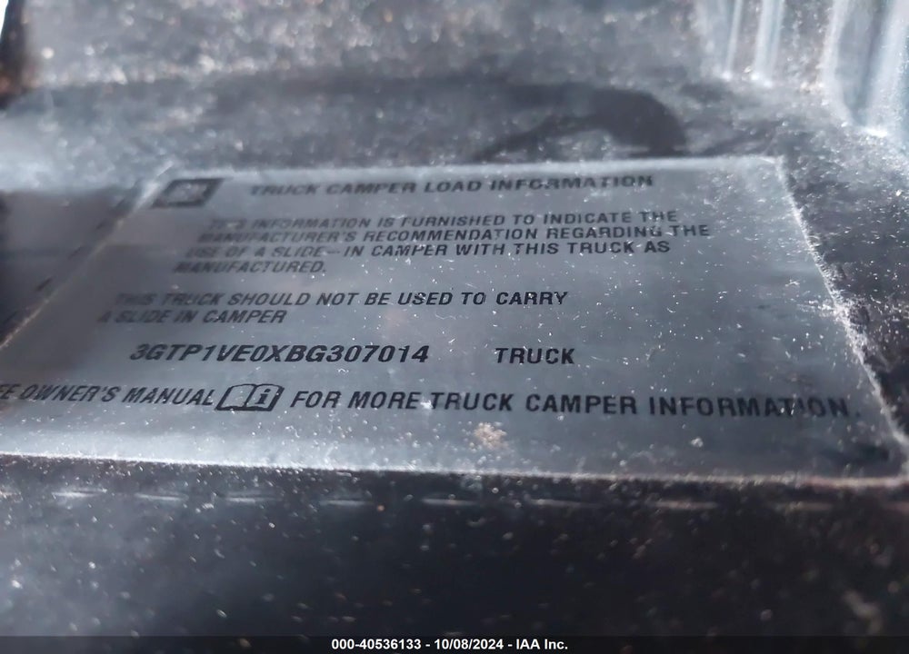 2011 GMC SIERRA 1500 SLE VIN: 3GTP1VE0XBG307014