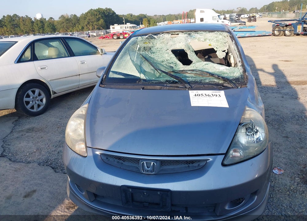 2007 HONDA FIT SPORT VIN: JHMGD38637S028207