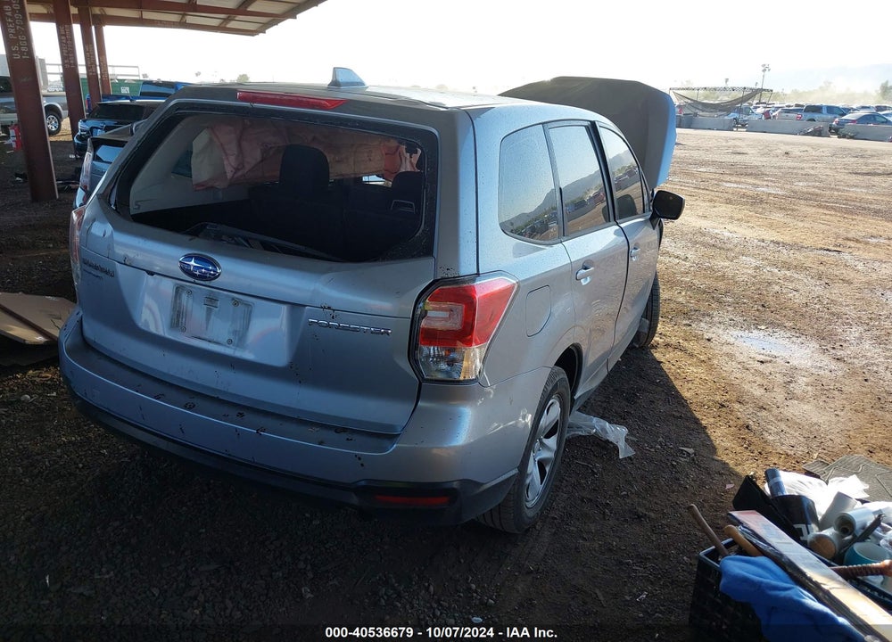 2018 SUBARU FORESTER 2.5I VIN: JF2SJAAC7JG447617