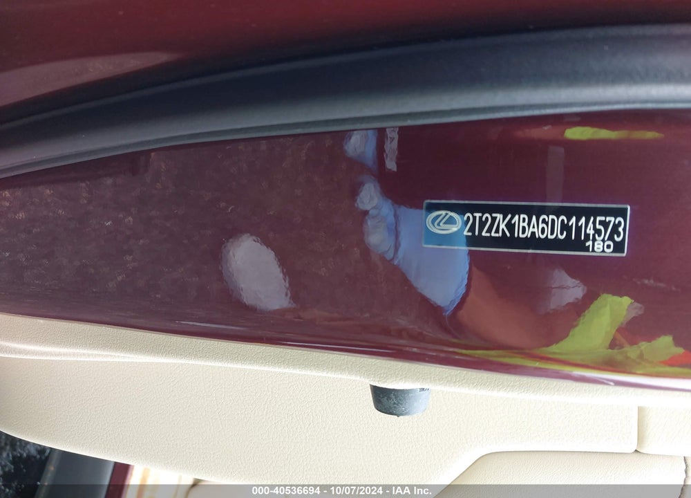2013 LEXUS RX 350 VIN: 2T2ZK1BA6DC114573