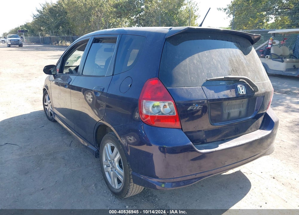 2008 HONDA FIT SPORT VIN: JHMGD38628S033464