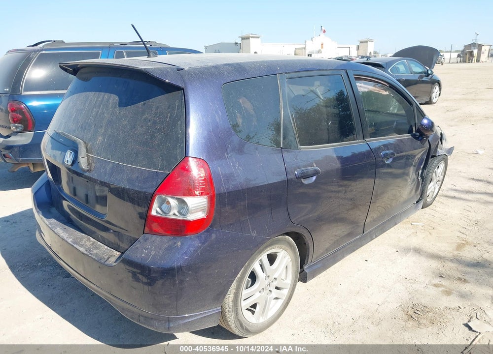 2008 HONDA FIT SPORT VIN: JHMGD38628S033464