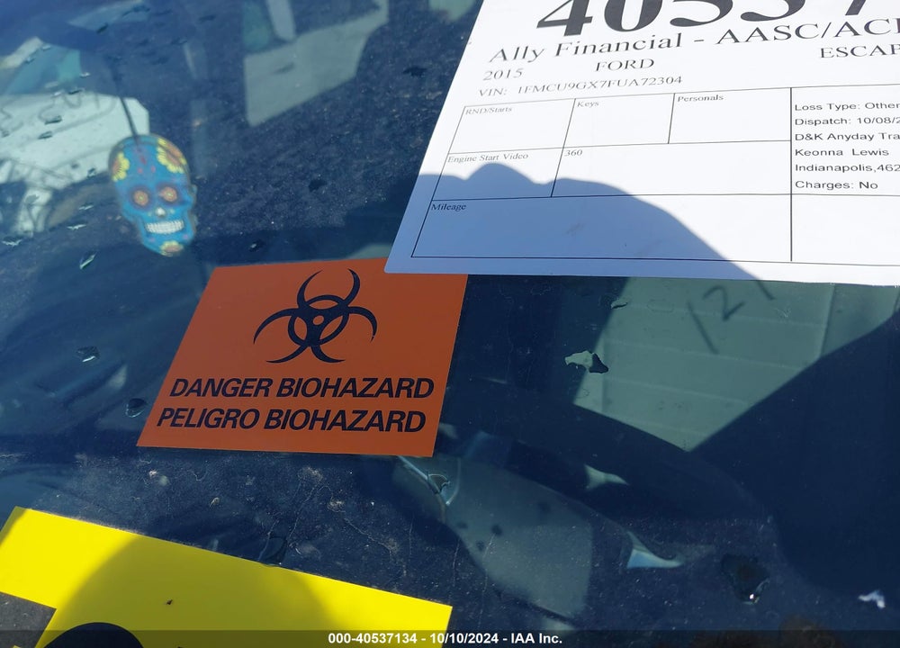 2015 FORD ESCAPE SE VIN: 1FMCU9GX7FUA72304