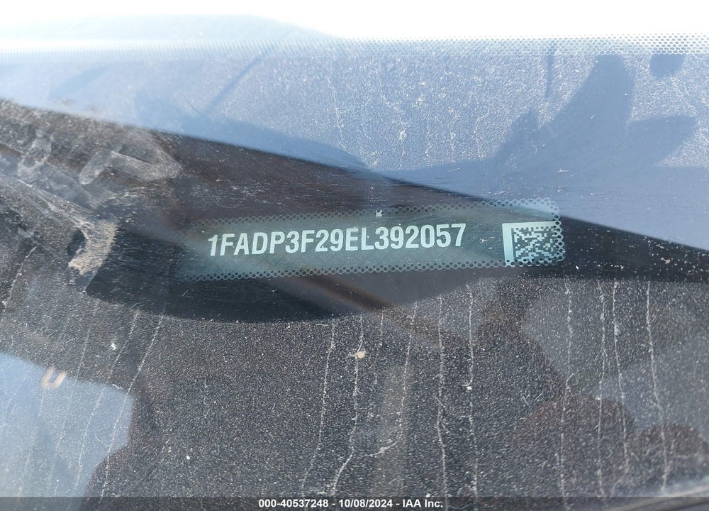 2014 FORD FOCUS SE VIN: 1FADP3F29EL392057