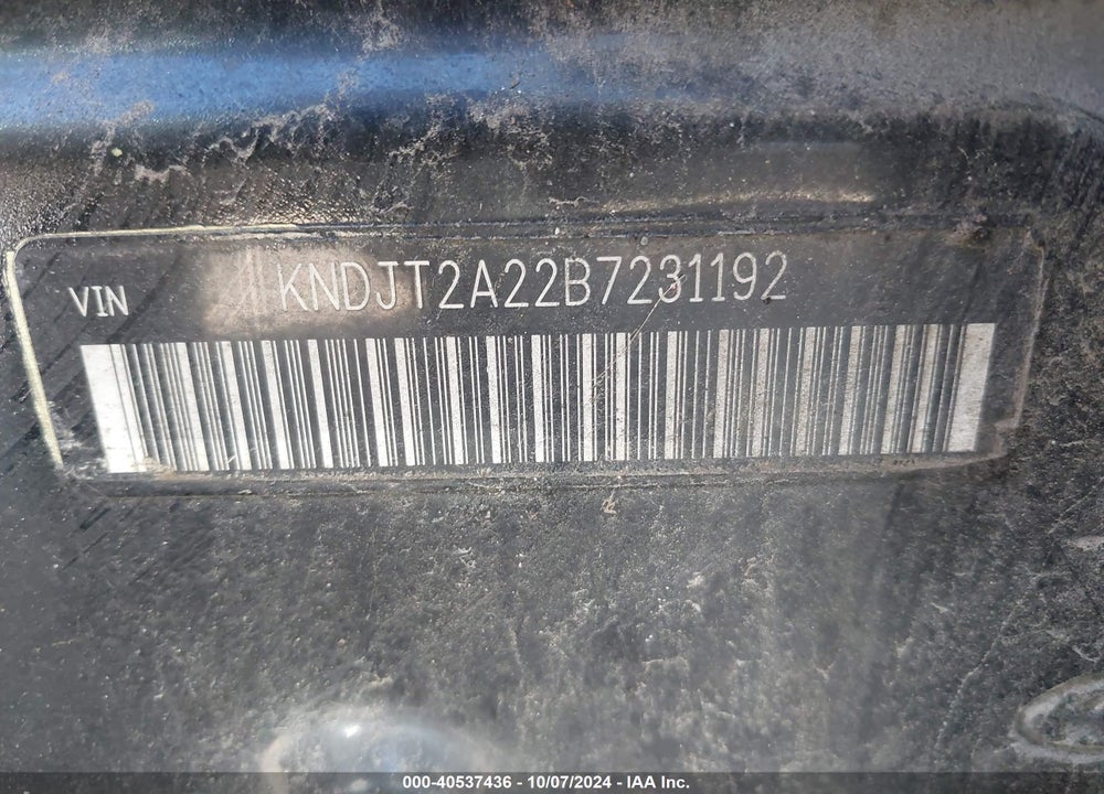 2011 KIA SOUL VIN: KNDJT2A22B7231192