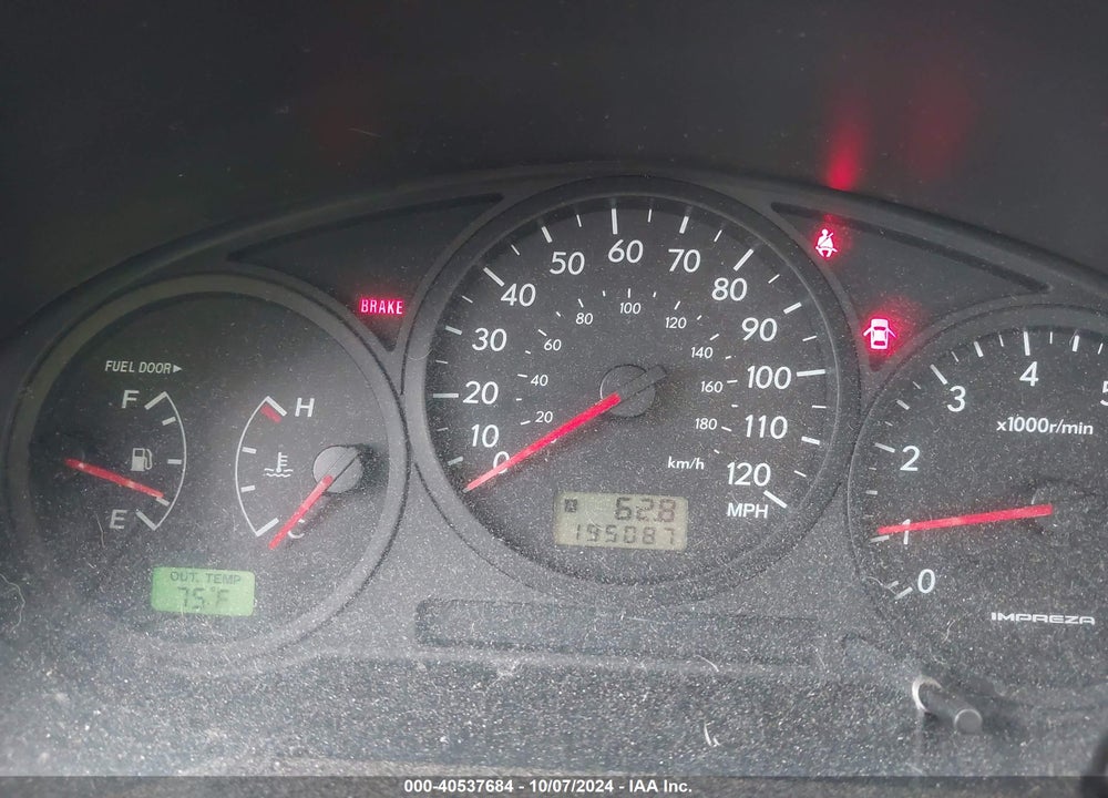 2007 SUBARU IMPREZA 2.5I VIN: JF1GD61687G508474