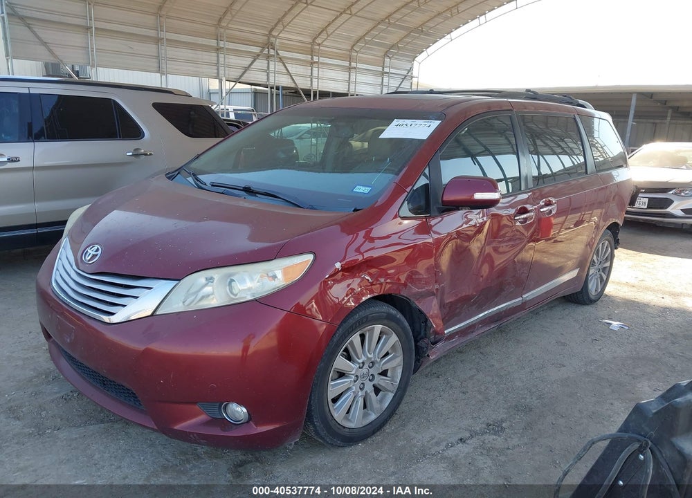 2013 TOYOTA SIENNA LIMITED V6 7 PASSENGER VIN: 5TDYK3DC7DS386115