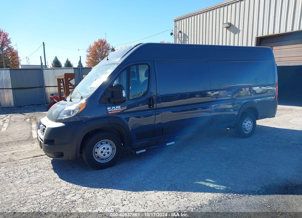 2019 RAM PROMASTER 3500 CARGO VAN HIGH ROOF 159 WB EXT VIN: 3C6URVJG7KE544867