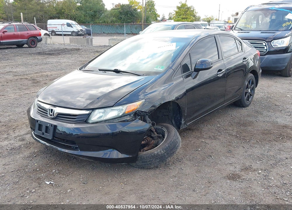 2012 HONDA CIVIC LX VIN: 19XFB2F5XCE392368