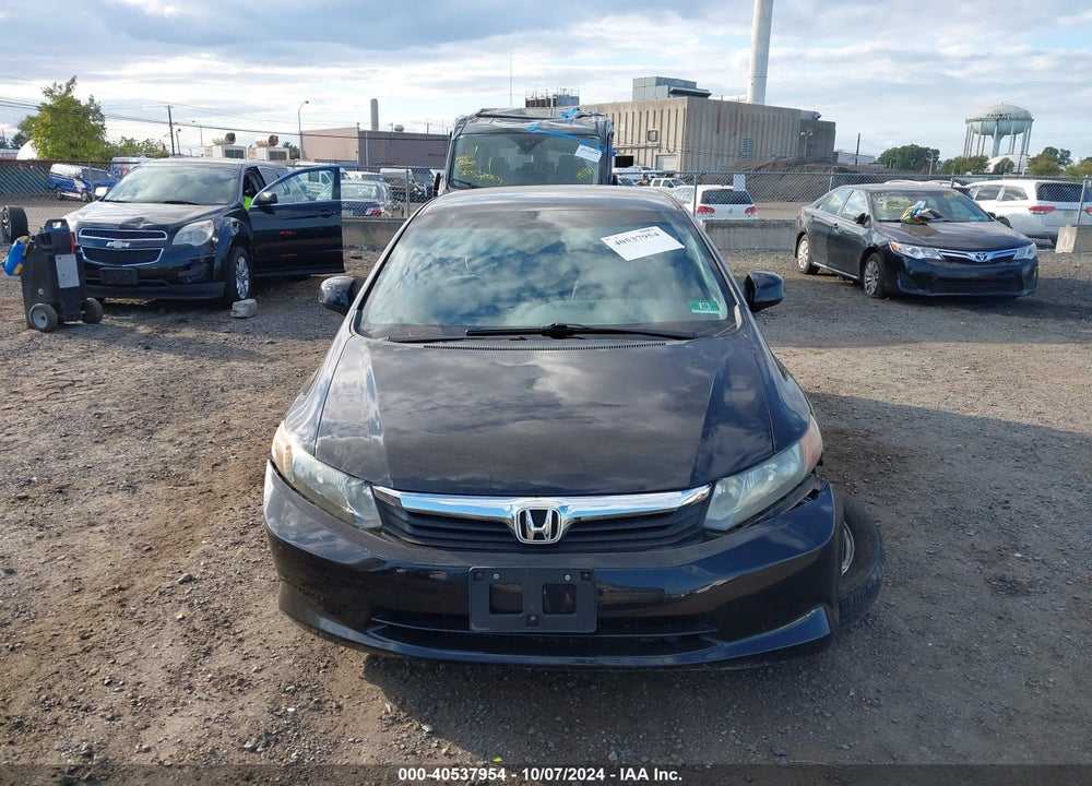 2012 HONDA CIVIC LX VIN: 19XFB2F5XCE392368