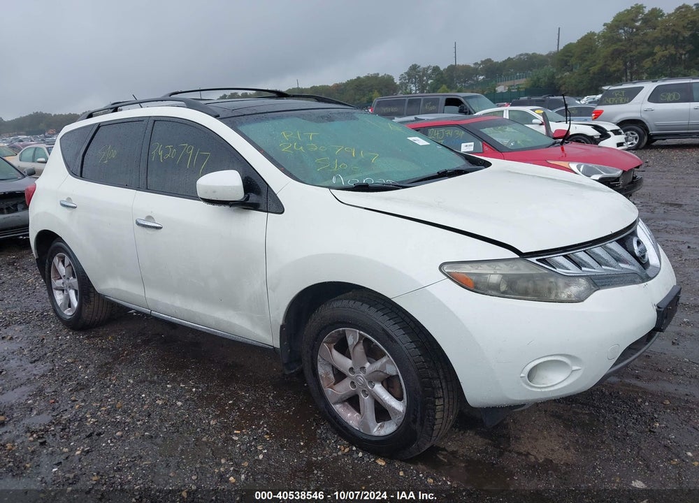 2009 NISSAN MURANO SL VIN: JN8AZ18W29W111625