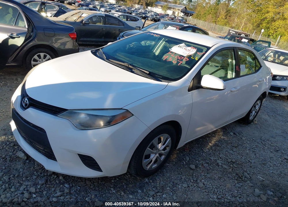 2014 TOYOTA COROLLA L VIN: 2T1BURHE0EC167988