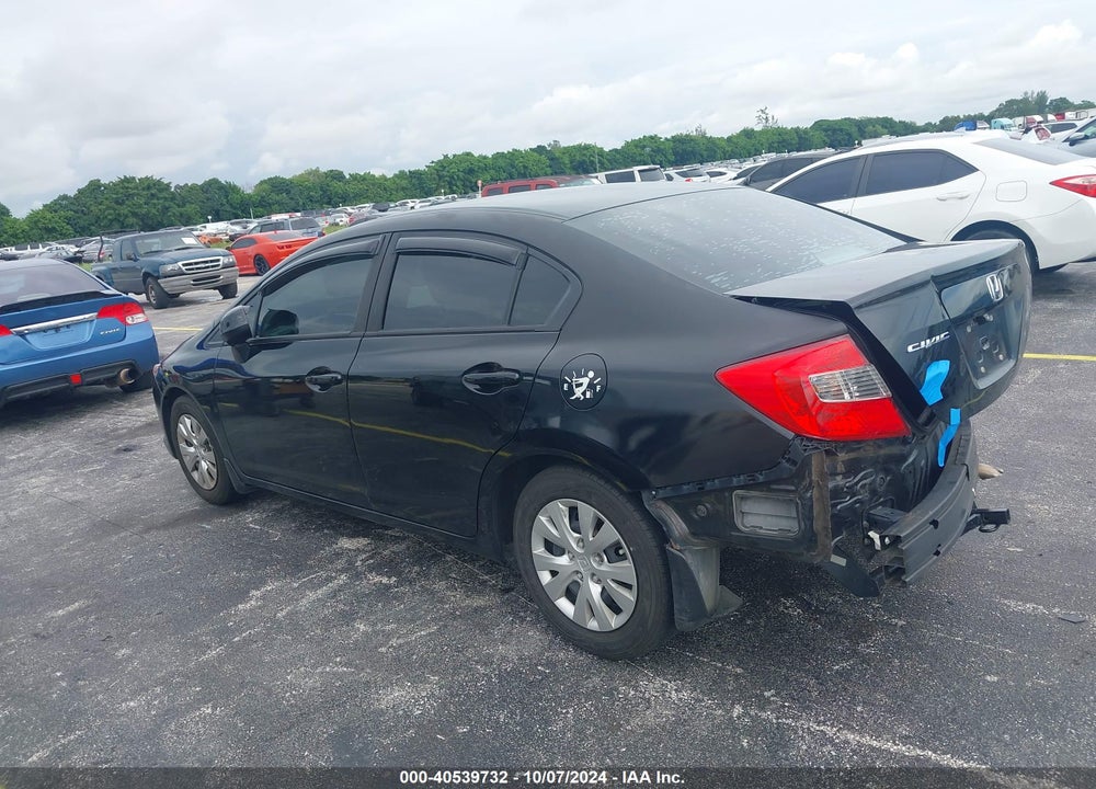 2012 HONDA CIVIC LX VIN: 2HGFB2F57CH585146
