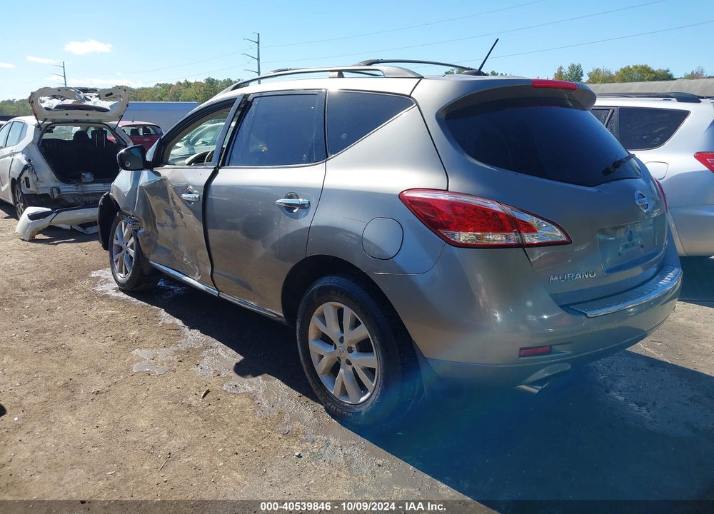 2011 NISSAN MURANO SL VIN: JN8AZ1MW4BW158537