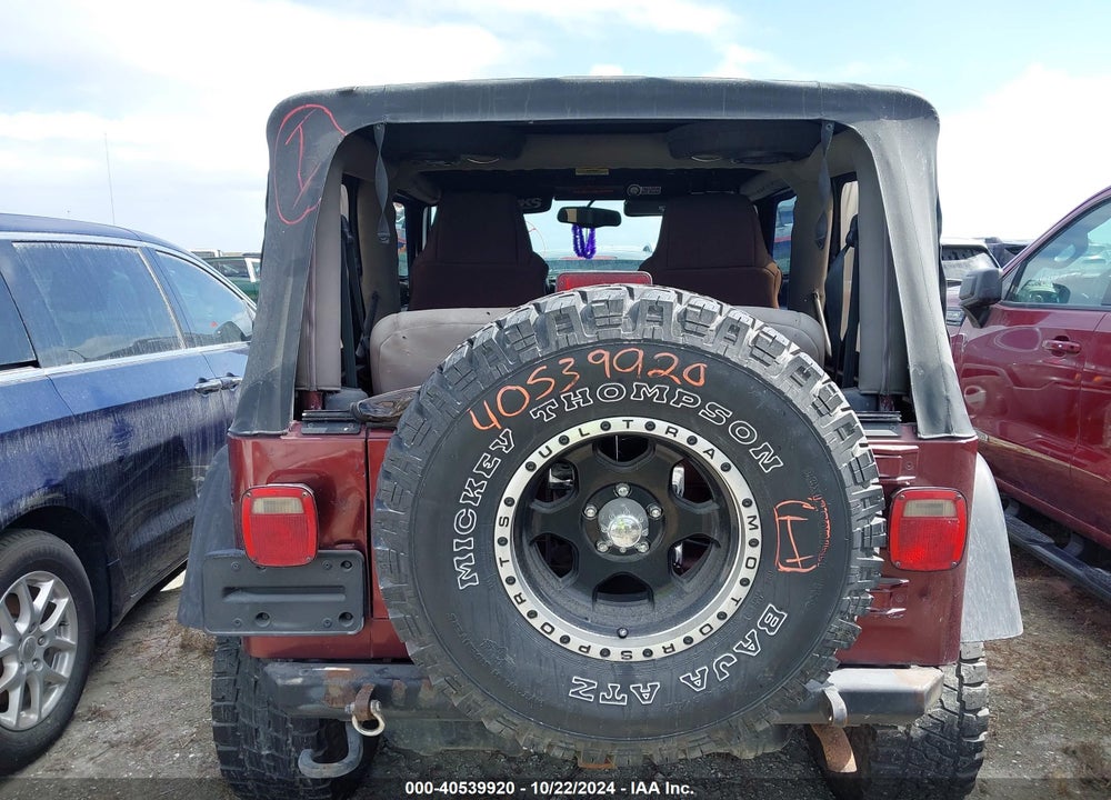 2004 ANGLER JEEP WR SAHARA VIN: 1J4FA59S44P732096