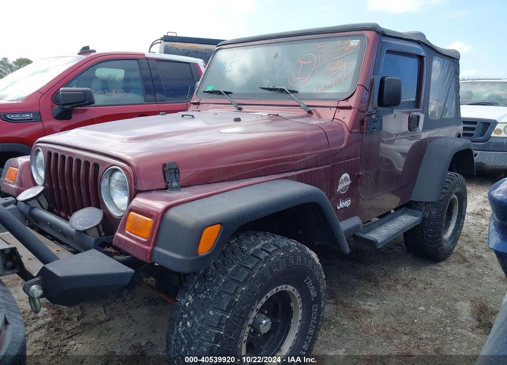 2004 ANGLER JEEP WR SAHARA VIN: 1J4FA59S44P732096