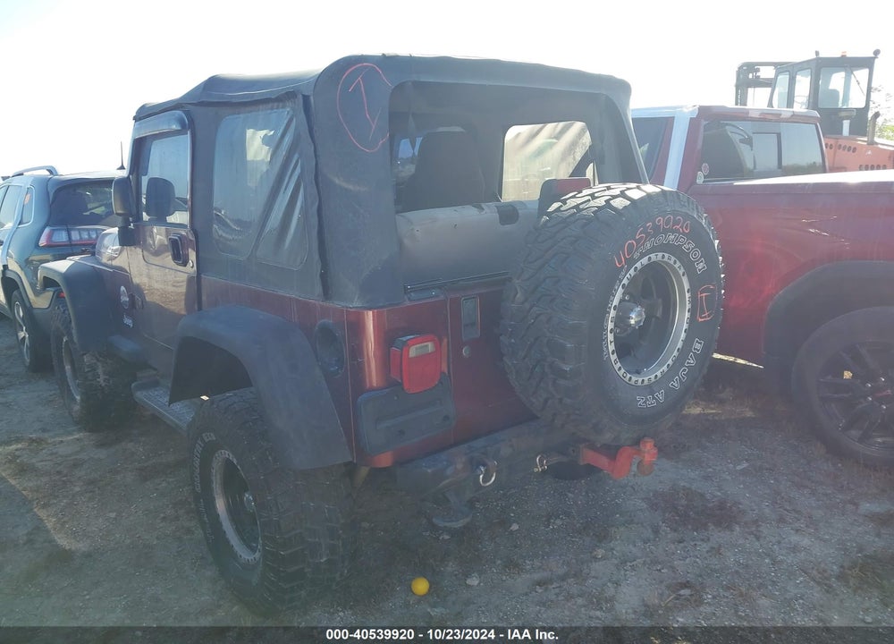 2004 ANGLER JEEP WR SAHARA VIN: 1J4FA59S44P732096