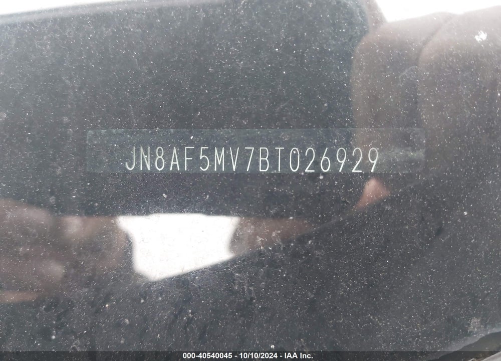 2011 NISSAN JUKE SL VIN: JN8AF5MV7BT026929