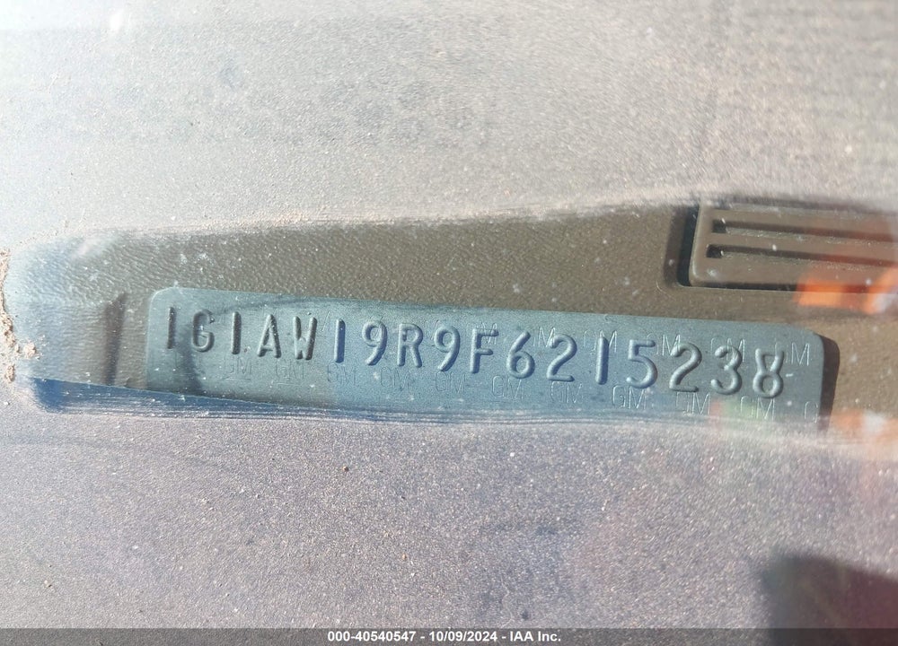 1985 CHEVROLET CELEBRITY VIN: 1G1AW19R9F6215238