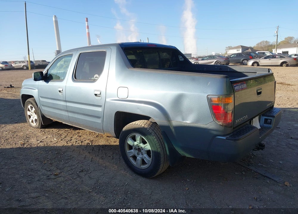 2007 HONDA RIDGELINE RTL VIN: 2HJYK16527H542482