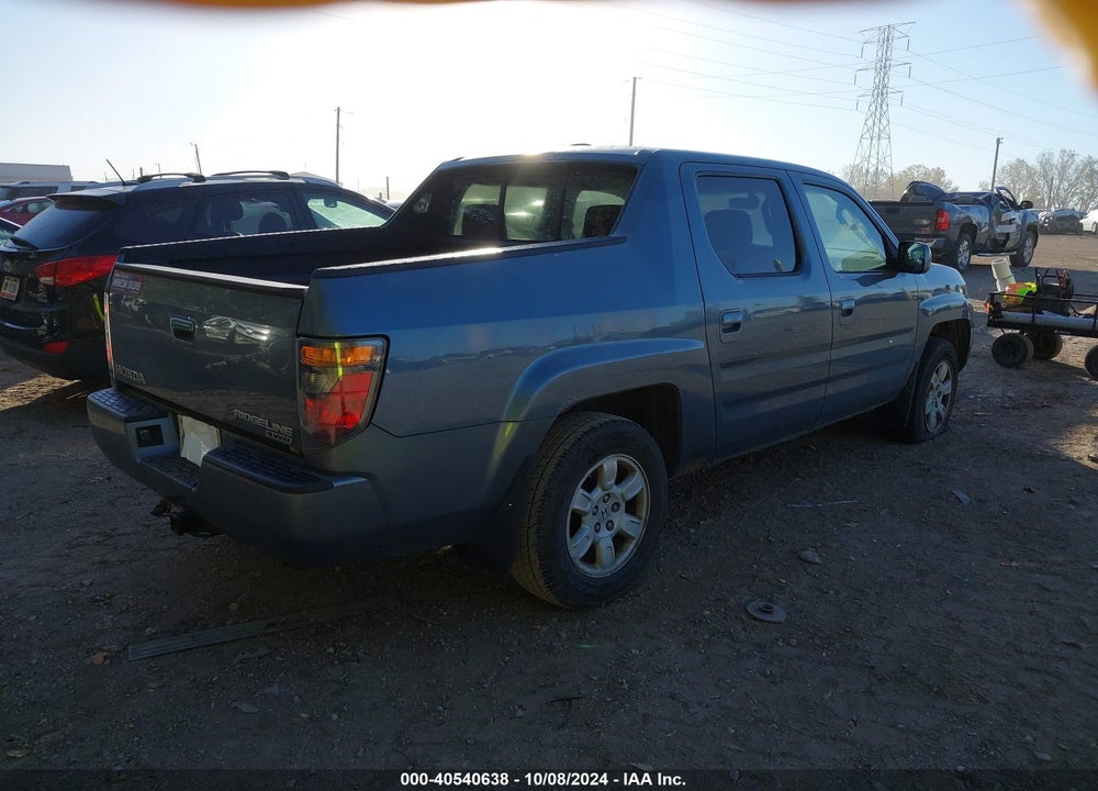 2007 HONDA RIDGELINE RTL VIN: 2HJYK16527H542482