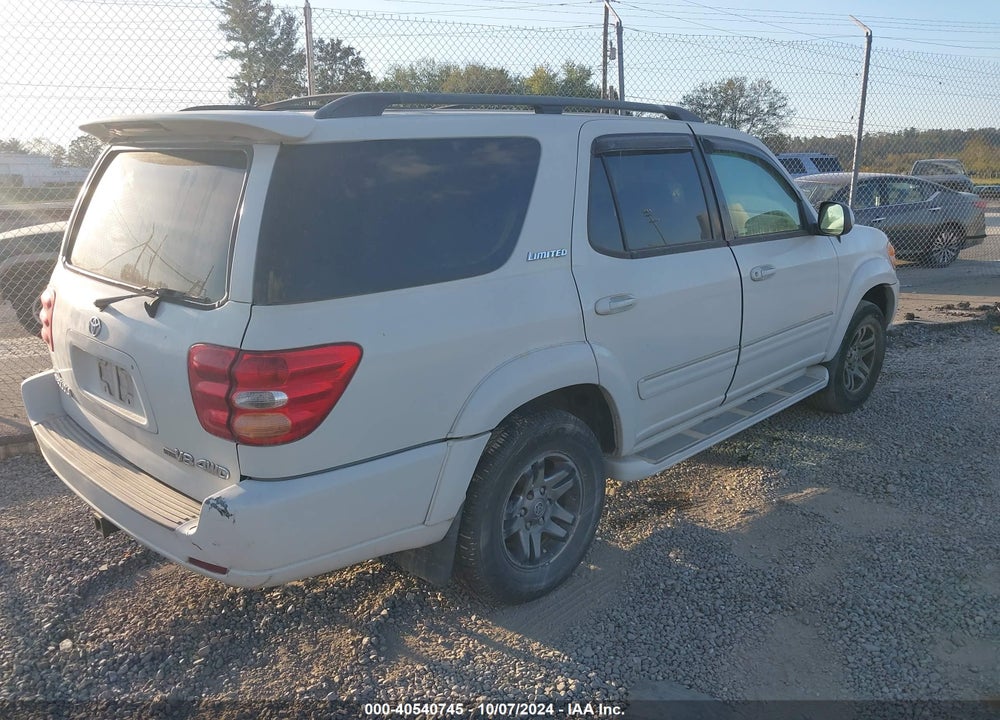 2004 TOYOTA SEQUOIA LIMITED V8 VIN: 5TDBT48A64S212828