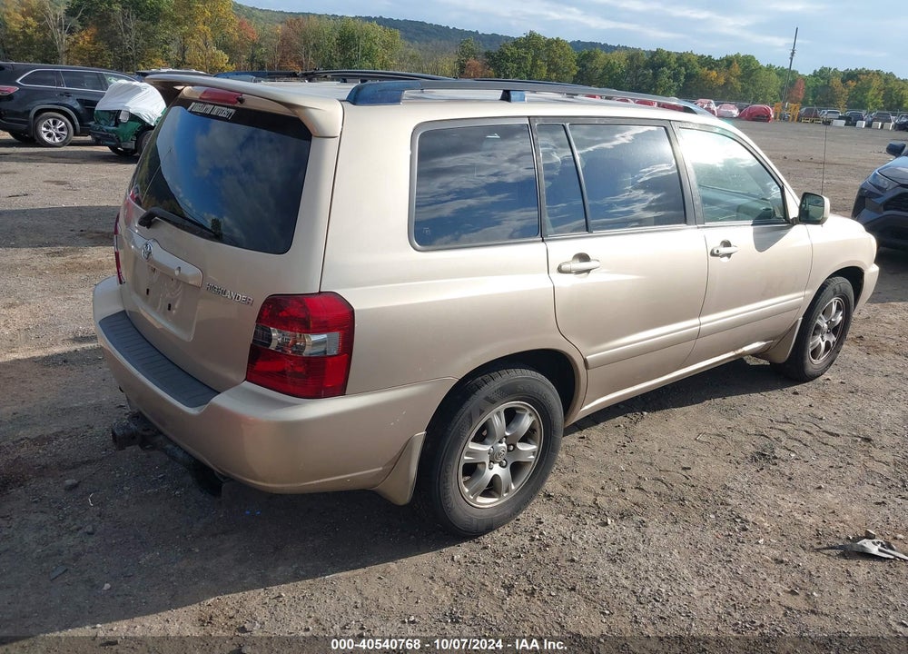 2005 TOYOTA HIGHLANDER V6 VIN: JTEEP21A850085046